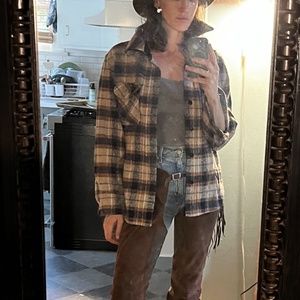 vintage button down wool shirt
